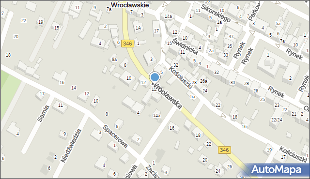 Kąty Wrocławskie, Wrocławska, 12a, mapa Kąty Wrocławskie