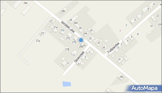 Kępa, Wróblińska, 25a, mapa Kępa