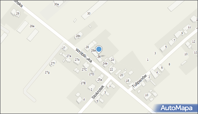 Kępa, Wróblińska, 26, mapa Kępa