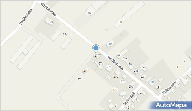 Kępa, Wróblińska, 27, mapa Kępa