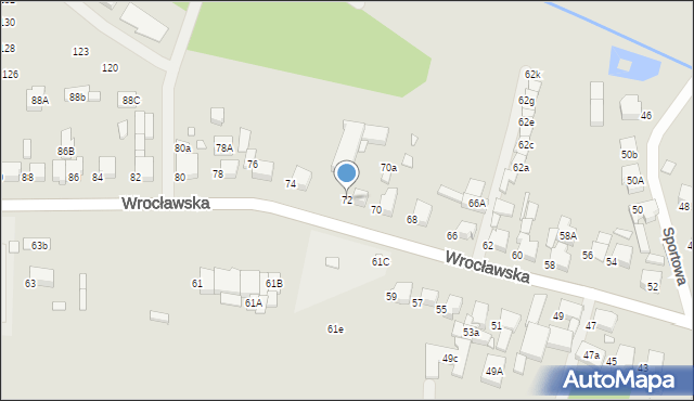 Kępno, Wrocławska, 72, mapa Kępno