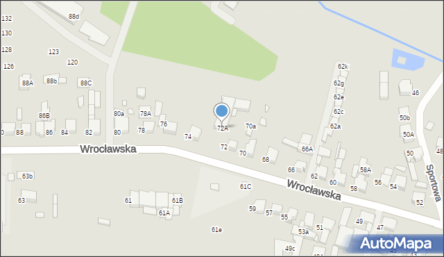 Kępno, Wrocławska, 72A, mapa Kępno