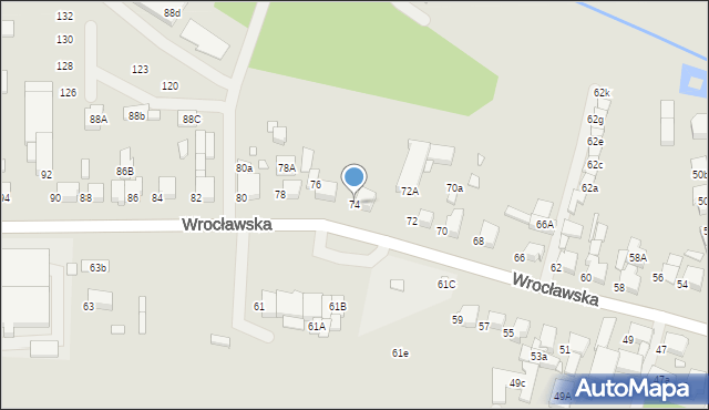 Kępno, Wrocławska, 74, mapa Kępno