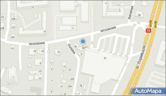 Kielce, Wrzosowa, 38, mapa Kielc