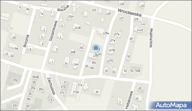 Kiełczów, Wrocławska, 105c, mapa Kiełczów