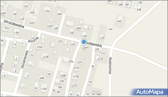 Kiełczów, Wrocławska, 107, mapa Kiełczów
