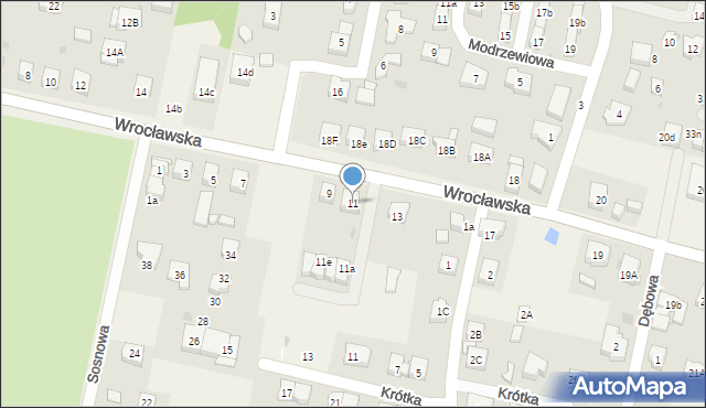 Kiełczów, Wrocławska, 11, mapa Kiełczów