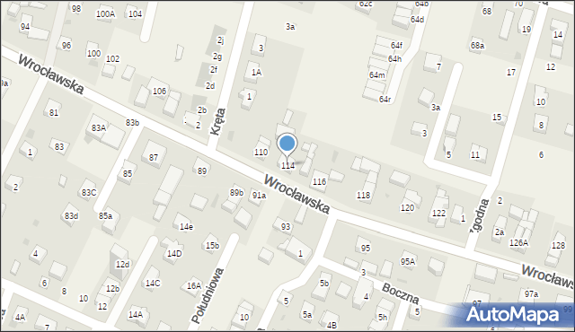 Kiełczów, Wrocławska, 114, mapa Kiełczów