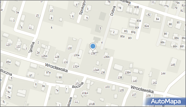 Kiełczów, Wrocławska, 134, mapa Kiełczów