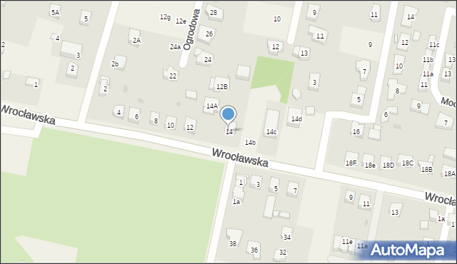 Kiełczów, Wrocławska, 14, mapa Kiełczów