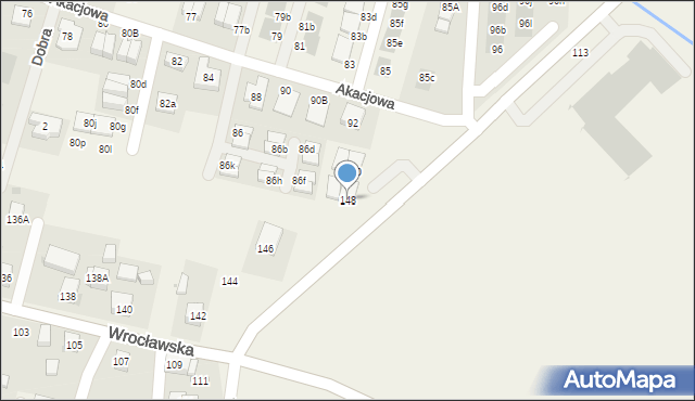 Kiełczów, Wrocławska, 148, mapa Kiełczów