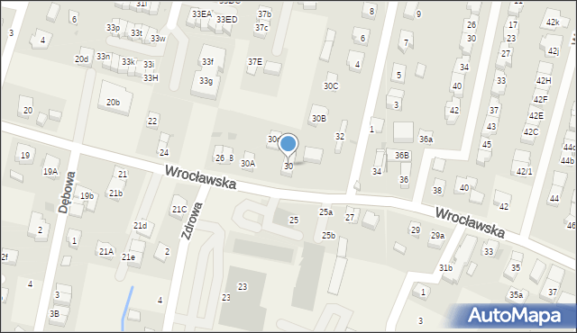 Kiełczów, Wrocławska, 30, mapa Kiełczów