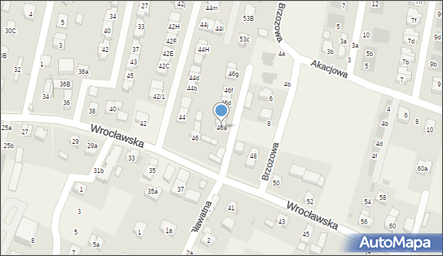 Kiełczów, Wrocławska, 46a, mapa Kiełczów