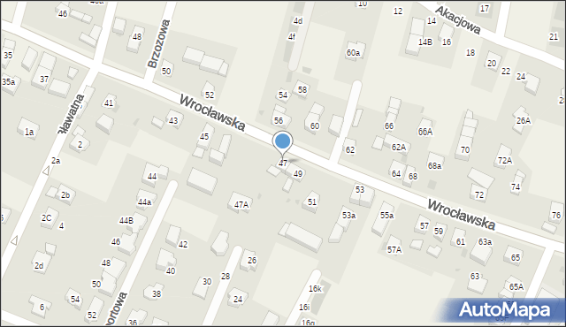 Kiełczów, Wrocławska, 47, mapa Kiełczów