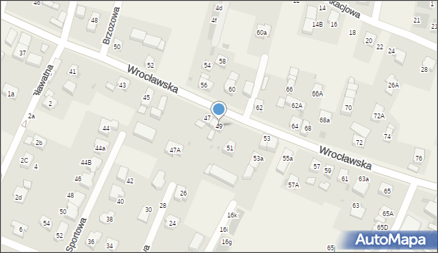 Kiełczów, Wrocławska, 49, mapa Kiełczów