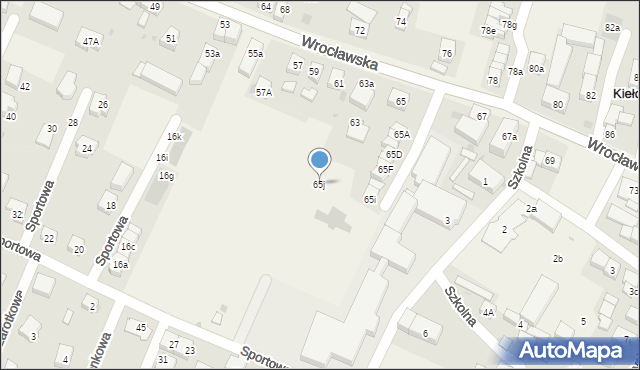 Kiełczów, Wrocławska, 65j, mapa Kiełczów