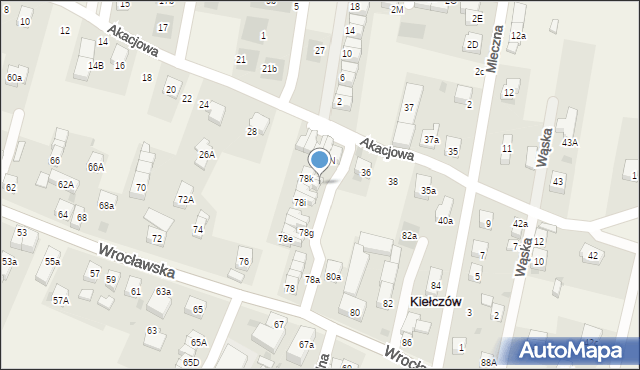 Kiełczów, Wrocławska, 78l, mapa Kiełczów