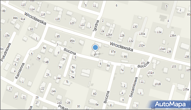 Kiełczów, Wrocławska, 97, mapa Kiełczów