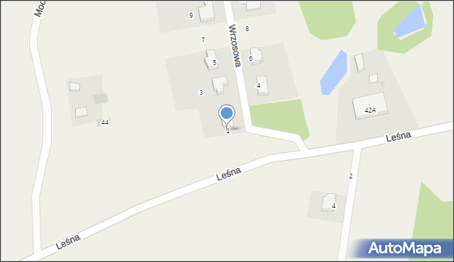 Kielno, Wrzosowa, 1, mapa Kielno