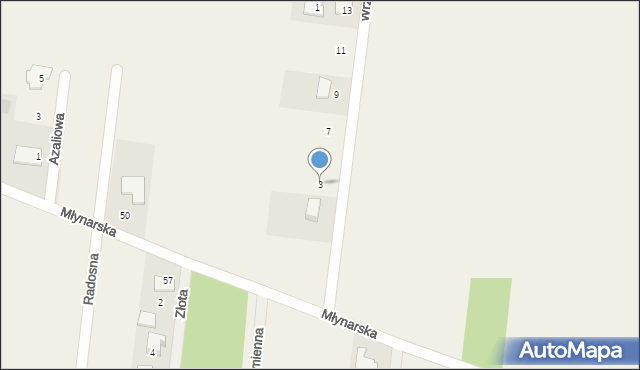 Konarzyce, Wrzosowa, 3, mapa Konarzyce