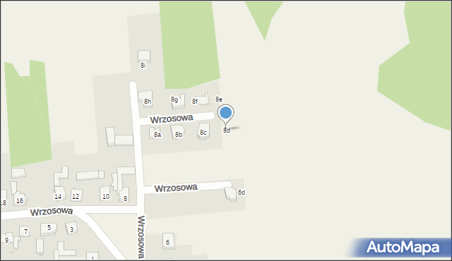 Konradów, Wrzosowa, 8d, mapa Konradów