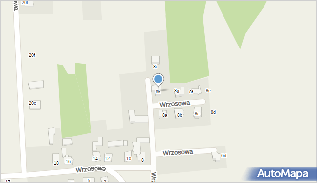 Konradów, Wrzosowa, 8h, mapa Konradów