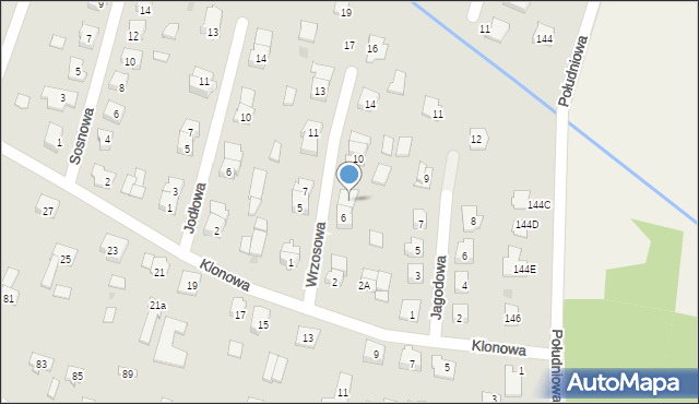 Końskie, Wrzosowa, 8, mapa Końskie