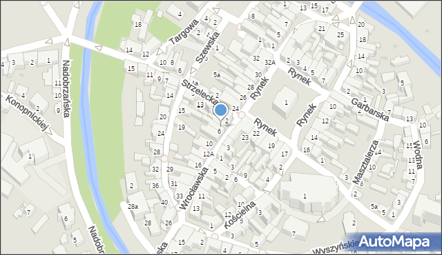 Kościan, Wrocławska, 4, mapa Kościan