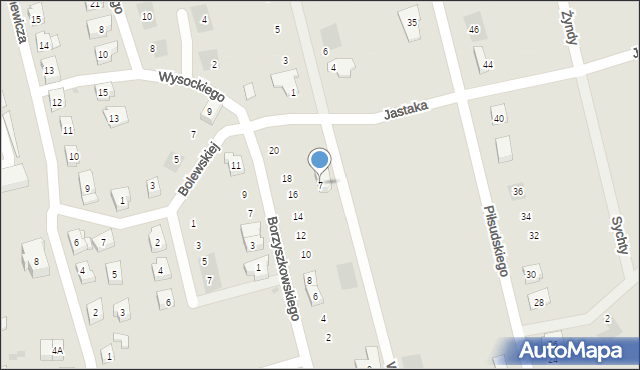 Kościerzyna, Wryczy Józefa, ks., 7, mapa Kościerzyna