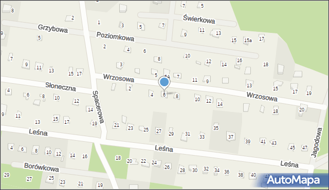 Kostkowice, Wrzosowa, 6, mapa Kostkowice