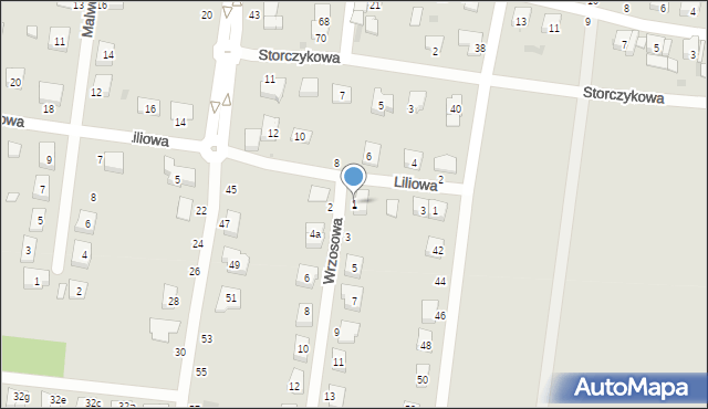 Kostrzyn, Wrzosowa, 1, mapa Kostrzyn