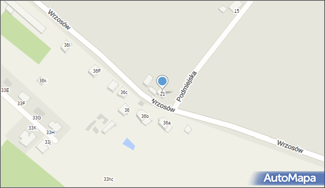 Koszalin, Wrzosów, 21, mapa Koszalina
