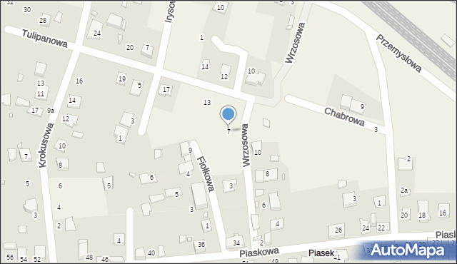 Koszęcin, Wrzosowa, 7, mapa Koszęcin