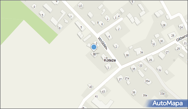 Koteże, Wróblewskiego Jana, 3B, mapa Koteże