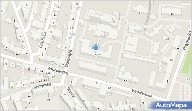 Kraków, Wrocławska, 3, mapa Krakowa