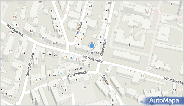 Kraków, Wrocławska, 5b, mapa Krakowa
