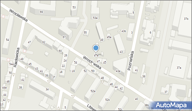 Kraków, Wrocławska, 47a, mapa Krakowa