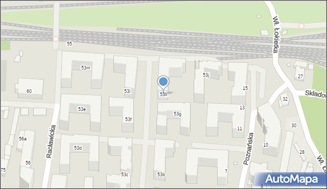 Kraków, Wrocławska, 53k, mapa Krakowa