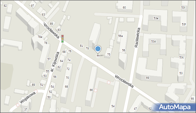Kraków, Wrocławska, 77, mapa Krakowa