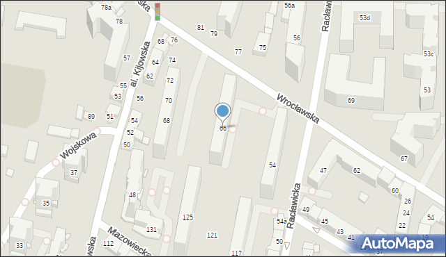 Kraków, Wrocławska, 66, mapa Krakowa