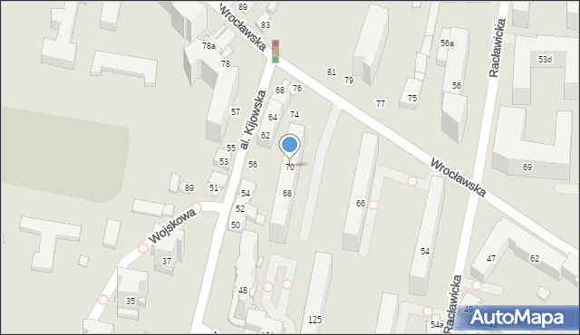 Kraków, Wrocławska, 70, mapa Krakowa