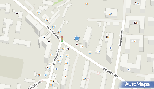 Kraków, Wrocławska, 81, mapa Krakowa