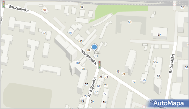Kraków, Wrocławska, 85, mapa Krakowa