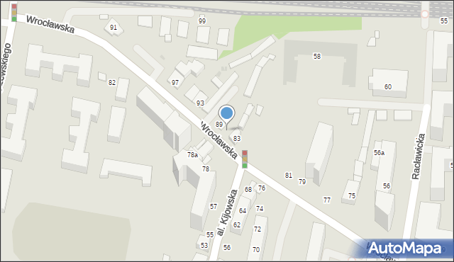 Kraków, Wrocławska, 87, mapa Krakowa