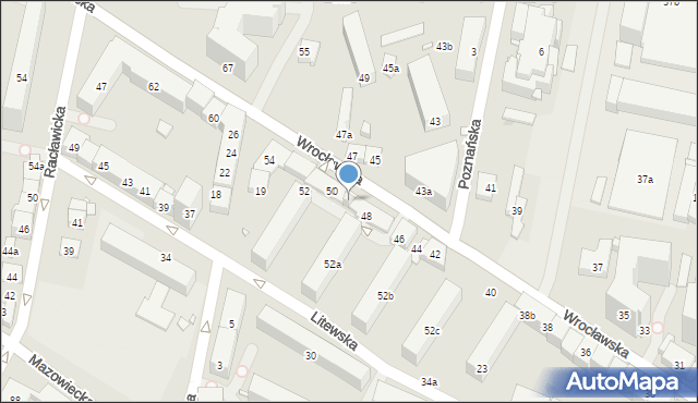 Kraków, Wrocławska, 48/50, mapa Krakowa