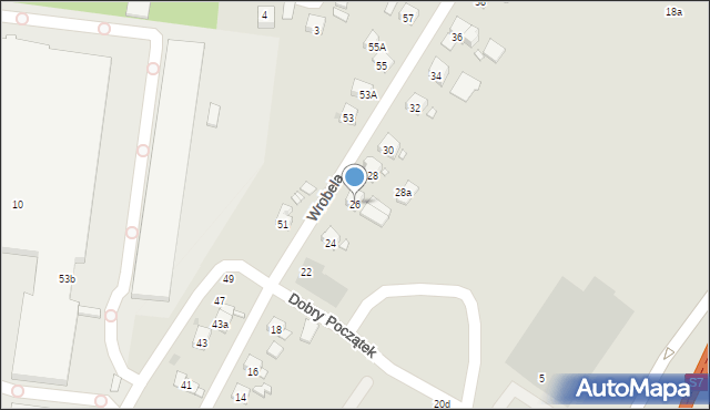 Kraków, Wrobela Feliksa, 26, mapa Krakowa