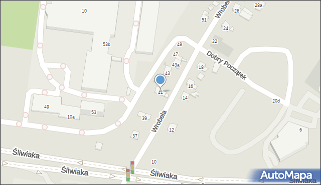 Kraków, Wrobela Feliksa, 41, mapa Krakowa