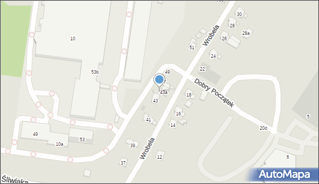 Kraków, Wrobela Feliksa, 45, mapa Krakowa