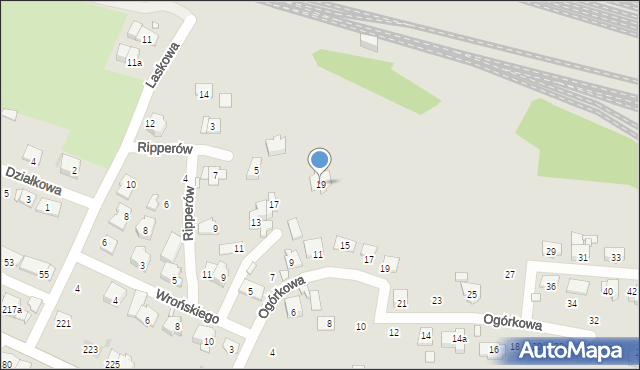 Kraków, Wrońskiego Bohdana, kmr., 19, mapa Krakowa