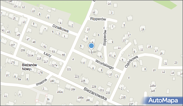 Kraków, Wrońskiego Bohdana, kmr., 3, mapa Krakowa